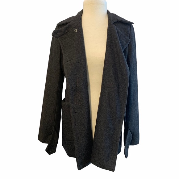 Sasha Design And Quality Dark Gray Peacoat - Picture 3 of 15